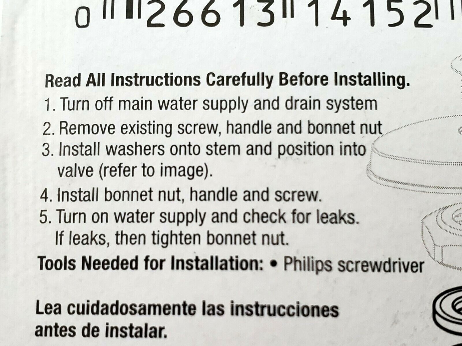 Lot of 2 BrassCraft BCSR01 Stem Repair Kits MultiTurn Valve Water