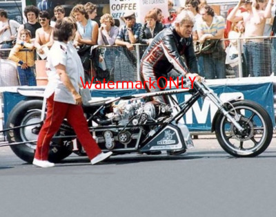 ''Elmer Trett'' ''Motorcycle Drag Racing Legend'' Top Fuel Bike PHOTO! #(3)