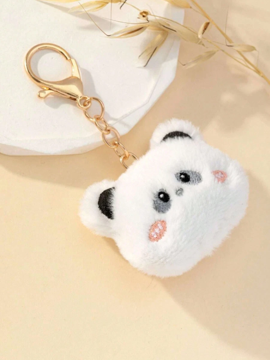 Portachiavi Panda In Metallo Argentato | Carino E Simpatico, Regalo Per Amanti Degli Orsi, Portafortuna, Accessorio Borse