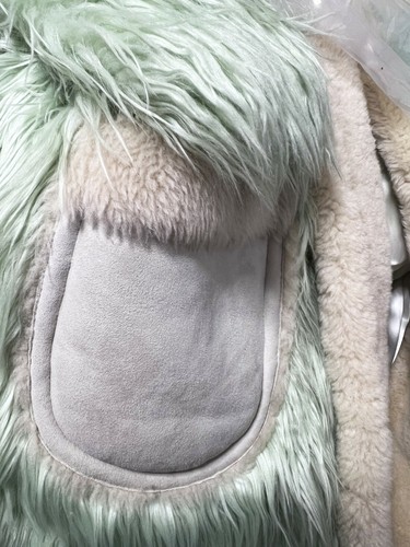 SALE! $1,495 COACH sz S Oversized Green Fluff Shearling-trimmed Faux Coat Women - Picture 4 of 12