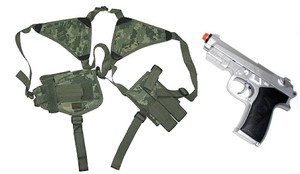 ACU-Digital-Double-Shoulder-Holster-w-2-Clip-Pouch-FREE-Airsoft-Pistol-Gun