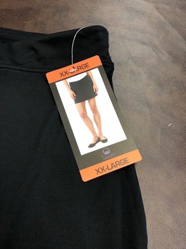 Solid Black Woman Skort 22/24 XXL 2X Black Skirt Shorts New Summer Sports Soft - 第 3/7 張圖片
