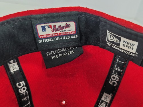 Cleveland Indians Fitted Hat - Adult 7 1/8 (Red) New Era Embroidered Block C - Picture 11 of 12