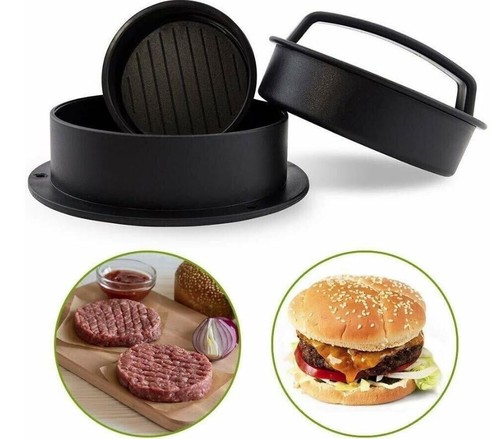 Prensa de hamburguesas rellena antiadherente 3 en 1 máquina deslizante barbacoa EE. UU. - Imagen 9 de 12