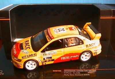 MITSUBISHI LANCER EVO VIII #32 RALLY NEW ZEALAND 2005 IXO RAM190 1