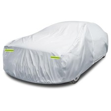 6 Layers Car Cover Waterproof All A4 Fit Sedan Length 199" To 208" Silver