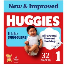 Huggies Size 1 Diapers, Little Snugglers Baby Diapers, Size 1 8-14 lbs , 32 Cou