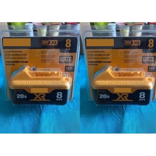 Dewalt DCB208 20V Max XR 8.0Ah Lithium Ion Batteries Li-ion Battery 2PACK