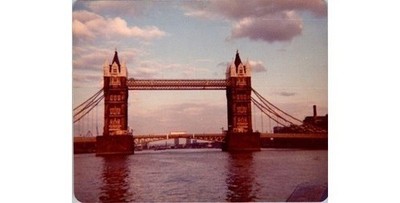 Thames River View: London Bridge & Tower Boat Ride Photo Summer '73 1973