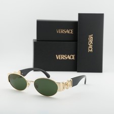 New Versace VE2299 100271 Gold/Black/Dark Green 56-18-145 Sunglasses