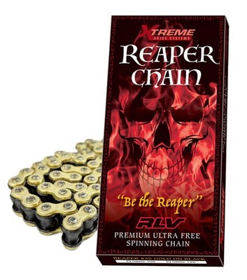 #35 RLV Reaper Chain Gold on Black 120 Link Go Kart Mini Bike Drift Trike