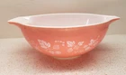Pyrex 4QT Pink White Gooseberry Cinderella Mixing Nesting Large Bowl 444 No Lid