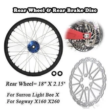 18"x2.15" Rear Spoke Wheel Rotor Kit For Sur-Ron Light Bee X LBX For Segway X160
