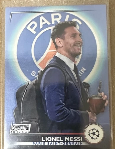 2022-23 Topps Stadium Club Chrome UEFA Lionel Messi #80 PSG  ERROR CARD ON BACK