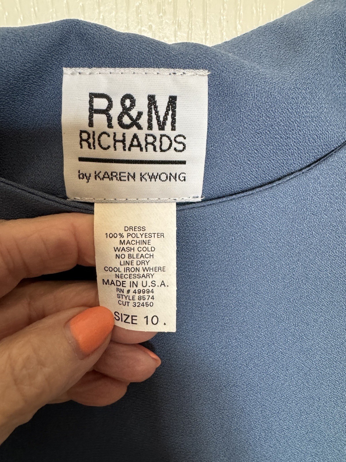 R&M Richards Women's Dress 2-Piece Maxi Jacket Blue White Size 10 Open Front