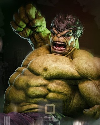 The Hulk Marvel Comics | Garage Kit DIY Figur Statue BEMALT 3D Modell