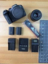 Canon EOS R7 Mirrorless Camera 50mm 1.8 STM Lens, Two Batteries, Camera Strap.
