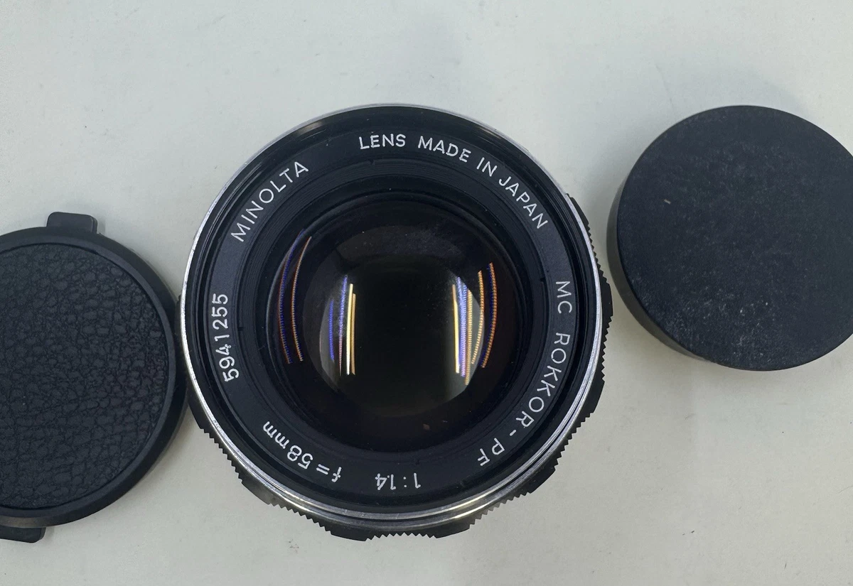 Minolta Rokkor PF 58mm Focal f/1.4 Camera Lenses for sale | eBay