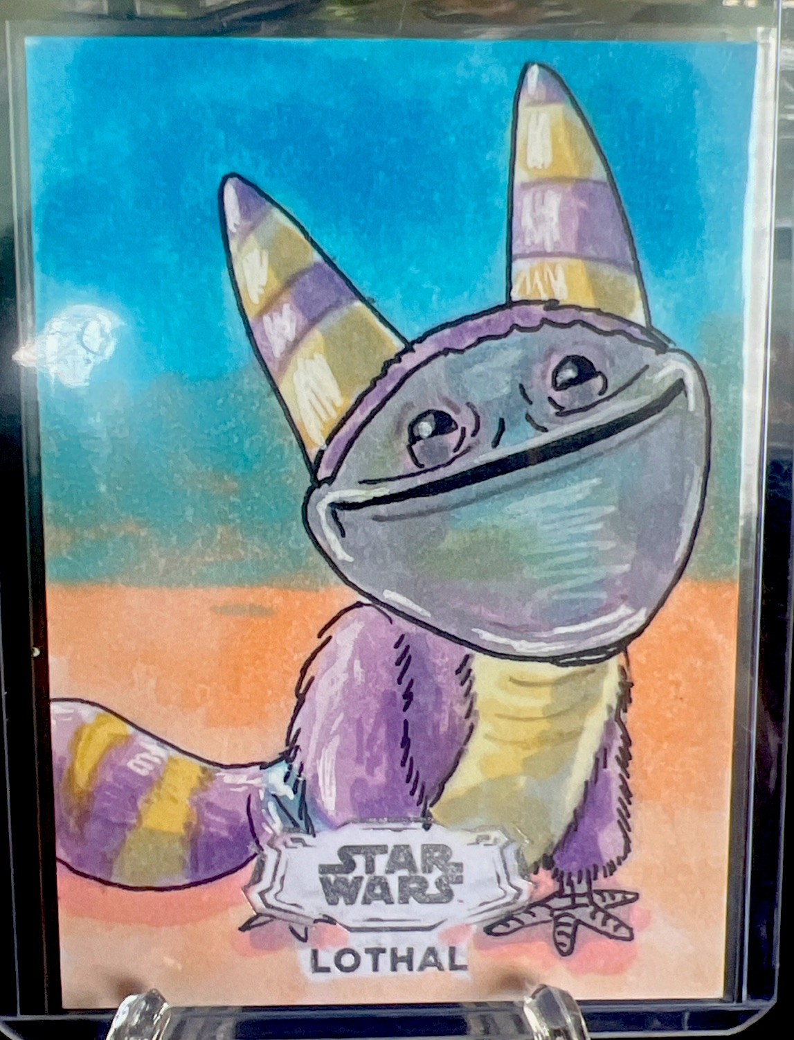 Topps Star Wars Hyperspace Sketch Card Both Cat Alien