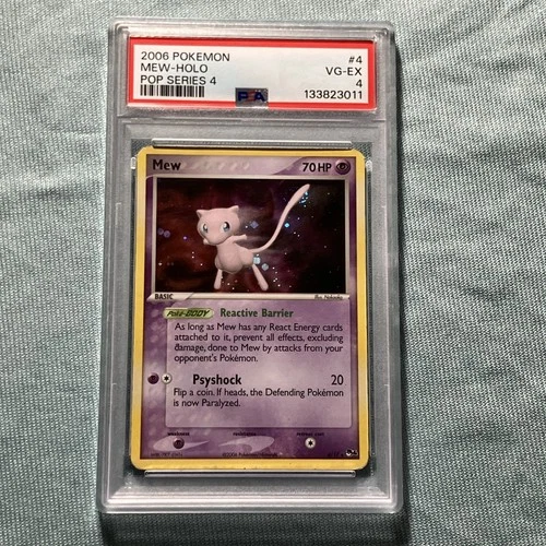 2006 Pokemon Pop Series 4 #4 Mew Holo PSA 4 Swirl