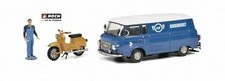 Schuco 1/43 Barkas B 1000 Simson Customer Service w/Schwalbe KR51 Diecast