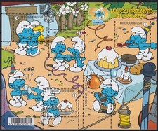 Belgium, 2008, COB Bl 149: €15, 50 Years of the Smurfs, MNH