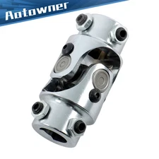 Single Steering Chrome U-Joint Shaft 3/4" DD X 3/4" DD Stainless Steel Universal