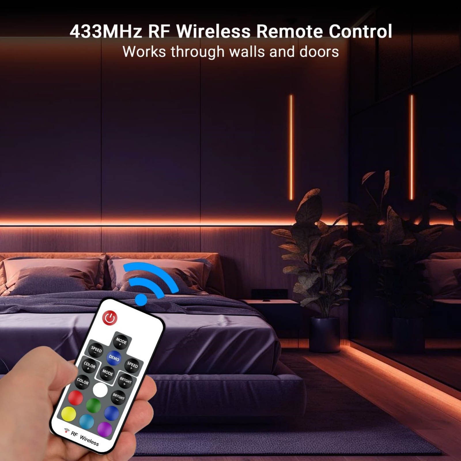 RGB Led Light Strip Controller 17-Key RF Wireless Remote DC5V USB ...