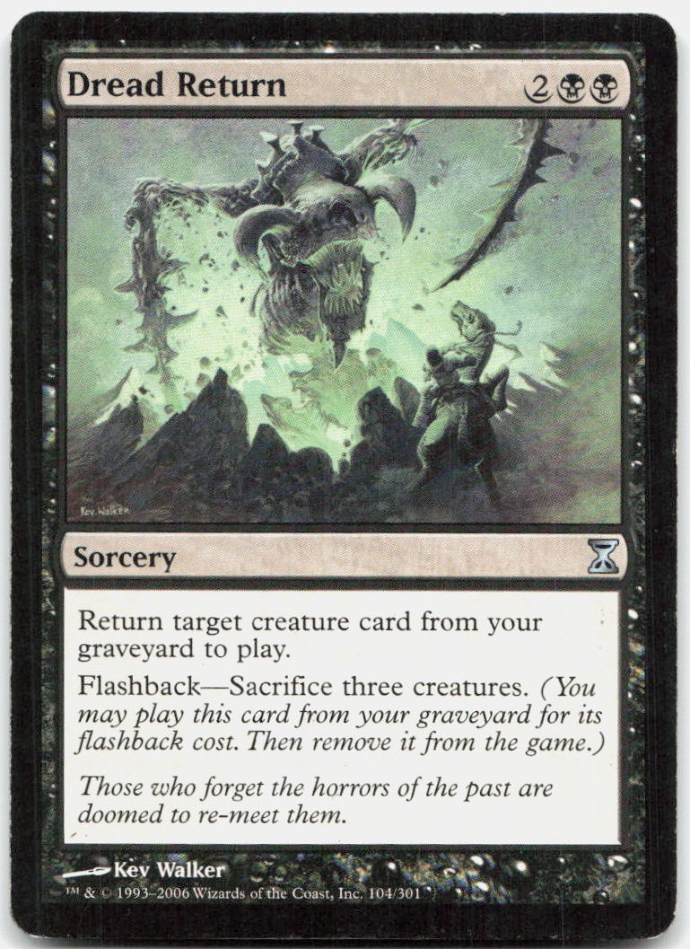 Dread Return 104 Uncommon Time Spiral Magic: The Gathering Near Mint