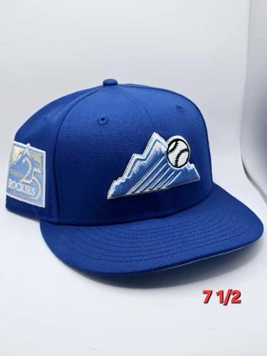 Hat Club New EraExclusive Colorado Rockies Blue Rockies Icy Blue Fitted 7 1/2