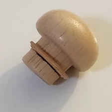 Small Wood Bottle Top Stopper Cork Natural Tan Round .75" Bottom Diameter FLAW-X