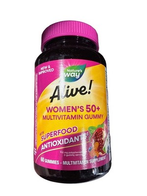 2x 11/26 Nature s Way Alive! Women s 50 Plus Multivitamin Gummy, Daily Chewable