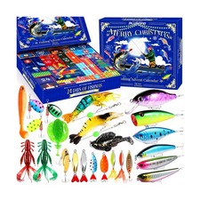 Fishing Lure Advent Calendar 24 Days Countdown Gift Tackle Boxes for Fisherman