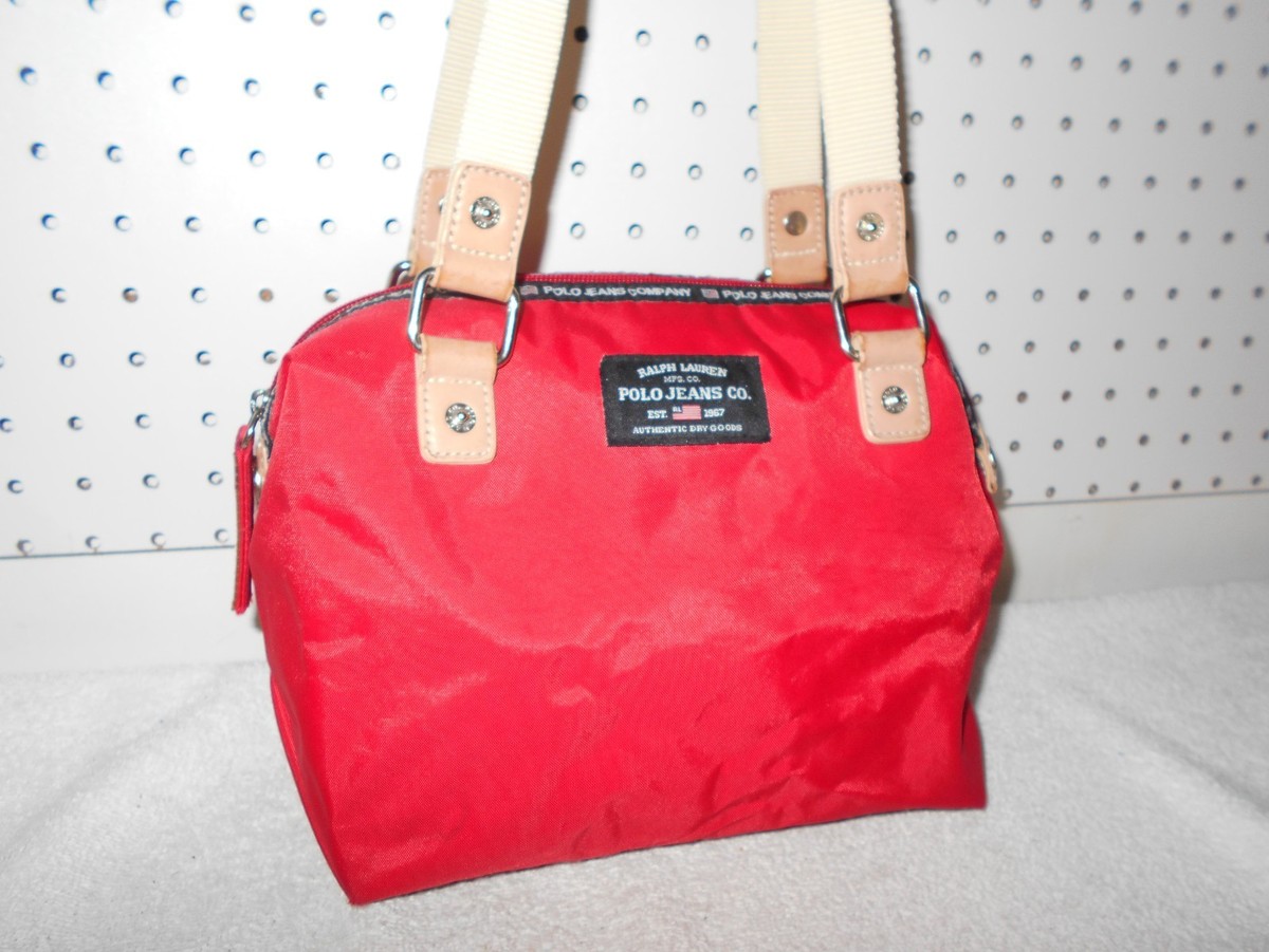 POLO JEANS CO. RALPH LAUREN VTG Y2K ERA RED NYLON MINI TOTE BAG | eBay