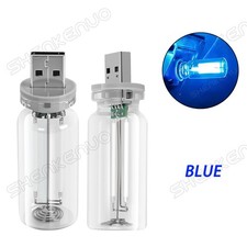 2PCS Car USB Night Light Touch Dimmable Mini Ambient Lamp Blue for Vehicle Home