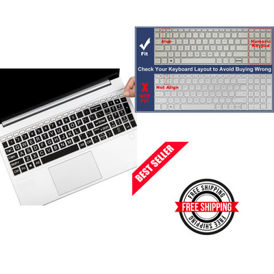 Large Print Keyboard Cover for 2021-2025 HP Laptop 17-cn 17-cp Series Waterproof