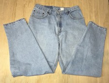 VINTAGE 90s Levi's 560 Loose Fit Tapered Leg Jeans W33 L32 USA Made Light Wash
