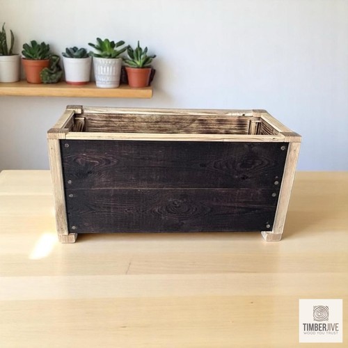 Long Garden Wooden Planter Trough – Handmade Rectangular Veg & Flower Box - Picture 10 of 12