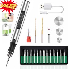 USB Rechargable Engraving Pen with 33 Bits Mini Electric DIY Engraver Cordless