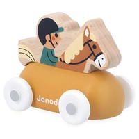 Janod Holzreiter-Wagen Montessori-Spielzeug Fsc Holz Kinder Kreuzung