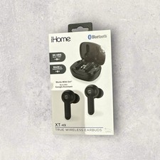 iHome XT-49 True Wireless Bluetooth Earbuds Headphones Black Factory Sealed