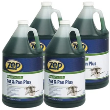 Zep Pots and Pans Plus 1 Gallon (Case of 4) Restaurant Grade Super Concentrate