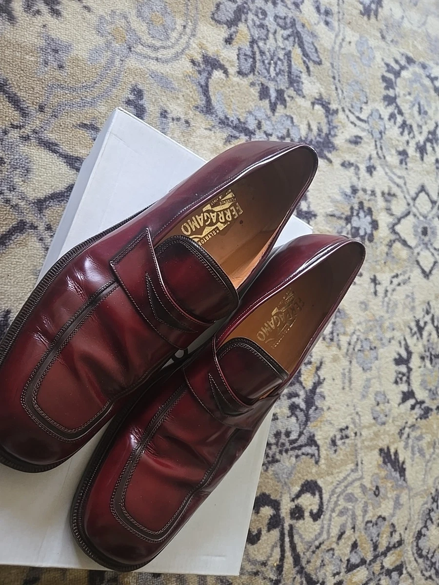 Salvatore Ferragamo Mens 9 Leather Horsebit Loafers Oxblood‎ Burgundy Classic Salvatore Ferragamo Red Dress Shoes for Men for sale | eBay main image 3
