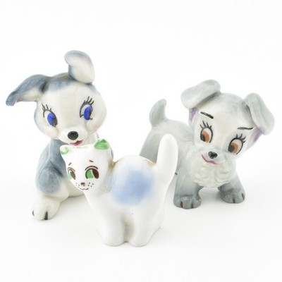 3x Wade Whimsies Disney Bambi Klopfer - Hutbox - Lady Tramp Scamp - Minikins Katze