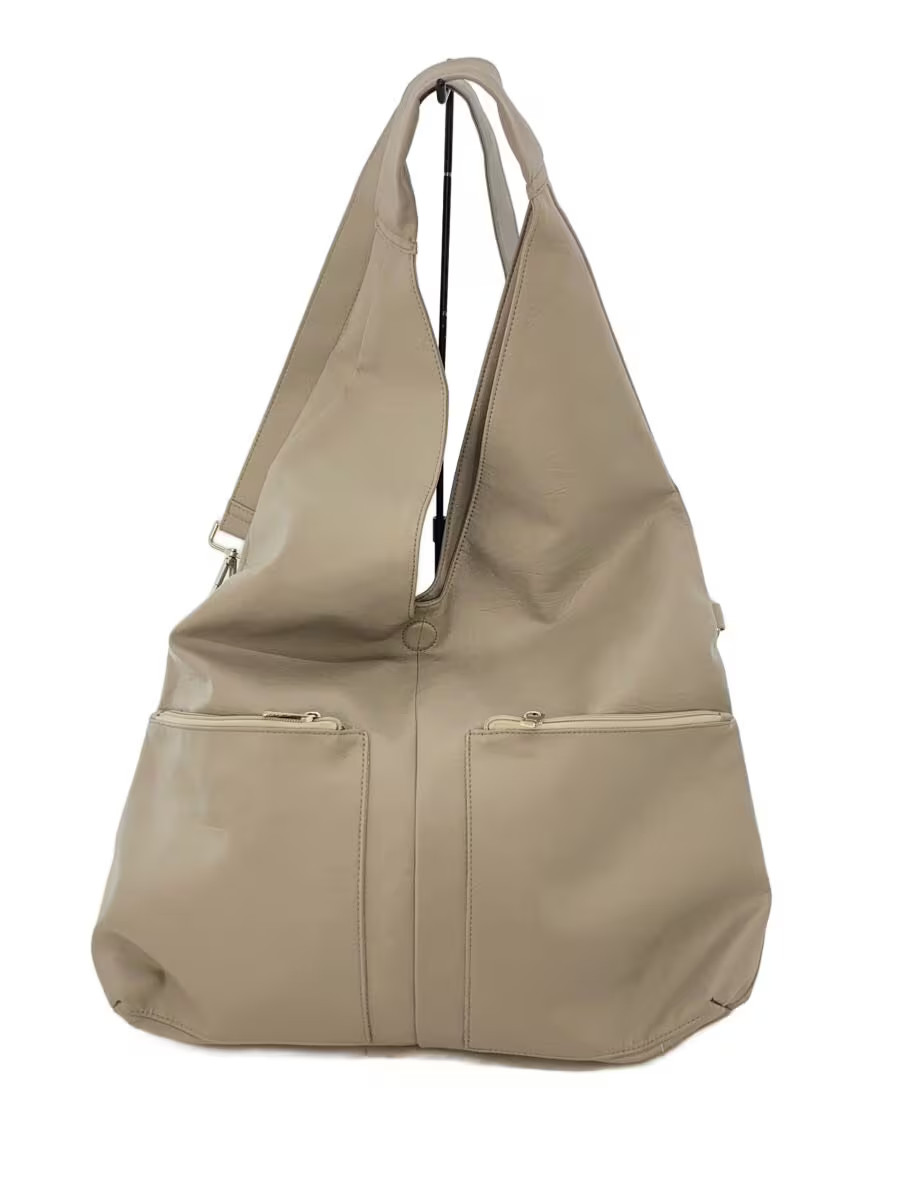 un neu 2-way Out-Pocket Triangle Bag, Faux Leather, Gray