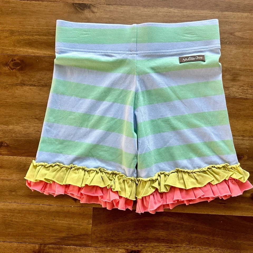 Matilda Jane It’s A Wonderful Parade Kazoo Shorties 12 righe blu verdi maglia - Immagine 2 di 4