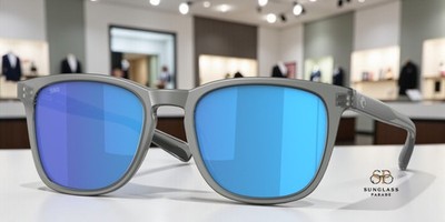 COSTA DEL MAR 6S2002 01 Sullivan Mt Gray Crystal Blue Mir 52 Unisex Sunglasses