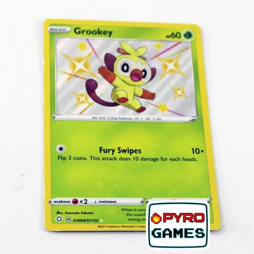 Grookey - Shining Fates - SV004/SV122 - Shiny Rare - (Very Good Condition) - ...