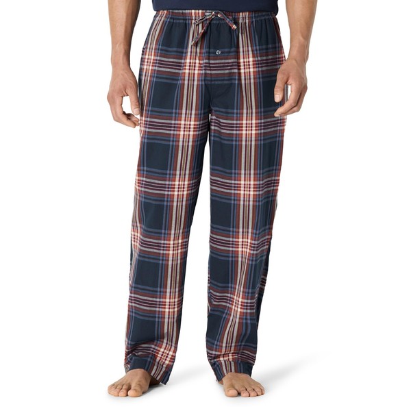 Amazon Essentials Herren Pyjamahose Gerade Passform Taschen Navy Kariert S-image