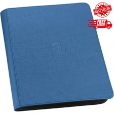 Toploader Binder,Holds 216 Toploaders,9 Pocket Top Loader Binder with Sleeves...